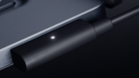 The Magnetic Connect port on the Surface Laptop Ultra.