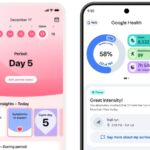 The Flo Health app pictured next to the Google Health app.
