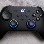 GuliKit TT Max controller with rainbow rings around the sticks.