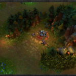Screenshot of the red buff in the League of Legends Classic mode.
